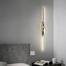 Axyaa Modern LED Wall Sconce - Black/Gold Wall Decor for Living Room, Bedroom, Dining Area