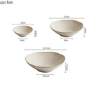 Axyaa Ceramic Irregular Edge Bowl Set - Creative Specialty Tableware