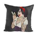 Axyaa Cartoon Girl Hip Hop Cushion Cover for Stylish Home Decor