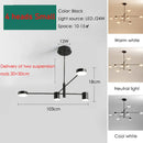 Axyaa Rotatable LED Chandelier in Gold/Black Finish for Home Decor