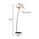 Axyaa Luxury Fishing Lamp: Circular Vertical Floor Lamp for Living Room & Bedroom