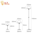 Axyaa Iron Art Glass Floor Lamp LED E27 Minimalist Chrome Vertical Table Lamp