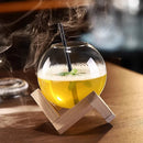 Axyaa Wooden Frame Glass Ball Cup: Unique Personalized Cocktail Glass for Drinks