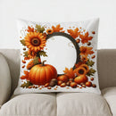 Axyaa Halloween Witch Hat & Pumpkin Decor Pillow Cover for Sofa, Bedroom, Car