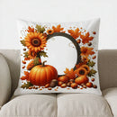 Axyaa Halloween Witch Hat & Pumpkin Decor Pillow Cover for Sofa, Bedroom, Car
