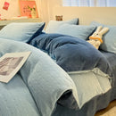 Axyaa Winter Engraved Milk Fleece Quilt Cover Double-Sided Coral Fleece Single