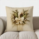 Axyaa Snow-Dusted Pine Trees Pillow Cover for Sofa, Bedroom, Car