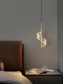 Axya Modern Copper Minimalist Pendant Light for Bedroom - Small, Light Luxury Design