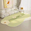 Axyaa Irregular Shape Fluffy Flower Carpet Soft Plush Rug for Living Room and Bedroom