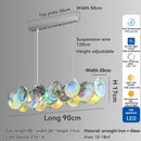 Axyaa Rainbow Glass Pendant Light for Living Room Dining Bedroom LED