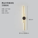 Axyaa Copper and Wood Grid Wall Lamp for High-end Living Room and Bedroom Lighting