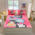 Axyaa Cool Silk Three-Piece Digital Print Latex Mat Set
