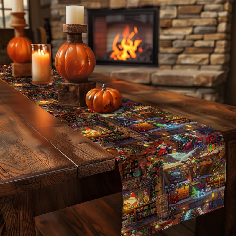 Luxury Axyaa Christmas Table Runner for Home Decoration and Parties