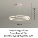 Axyaa LED Round Chandelier for Dining Room Living Room Bar Hotel Study Ceiling Lamp
