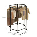 Axyaa Hexagonal Clothing Rack with Wheels