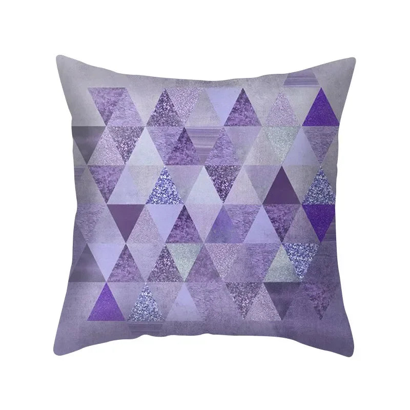 Axyaa Blue Purple Polyester Pillow Case Throw Pillow Cover