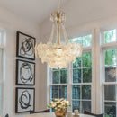 Axyaa French Princess Crystal Chandelier: Luxury Art Petal Villa Cream Wind Bed and Breakfast