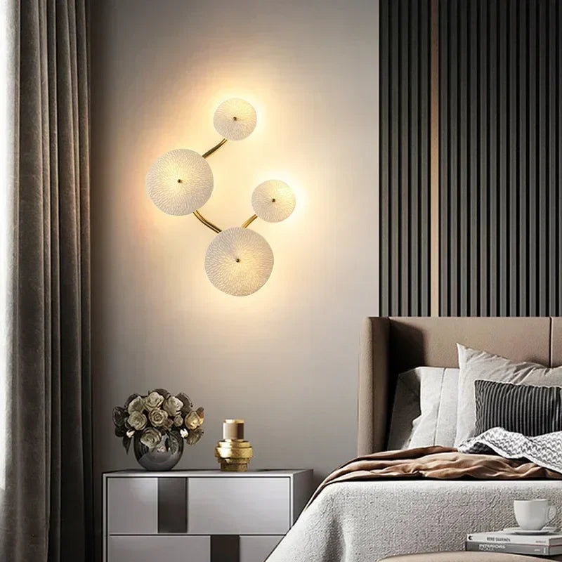 Axyaa Ceramic LED Wall Lamp: Modern French Luxury Design for Home Decor & Bedside Lighting