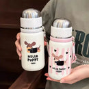Axyaa Cartoon Puppy Thermos Stainless Steel Vacuum Insulated Tea Separation Water Cup