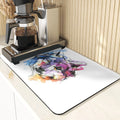 Axyaa Cheetah Print Absorbent Drying Mat & Coasters Set