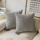Axyaa Corduroy Throw Pillow Cover 45x45 for Sofa Bed Living Room Plush Cushion Case