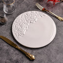 Axyaa Electroplated Ceramic Steak Plate Set
