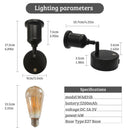 Axyaa Rechargeable Vintage Wall Lamp with Remote Control and Touch Dimmer