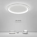 Axyaa Modern Round Iron Ceiling Lights for Bedroom, Dimmable Study Lamp