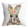 Spring Peach Rabbit Cushion Cover 45x45cm for Sofa Decor, Car, Bedside - Axyaa