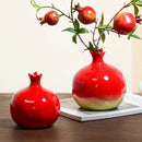 Axyaa Pomegranate Ceramic Vase: Kiln Transformed Flower Arrangement Figurine