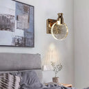 Axyaa Crystal Bedside Lamp, Luxury Mirror Front Wall Light for Bedroom and Bathroom