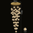 Axyaa Crystal Chandelier Stair Pendant Living Room Lights Interior Lighting