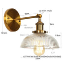Axyaa Industrial Vintage Iron Bedside Wall Lamp With LED Light