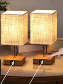 Axyaa Touch Dimmable Desk Lamp with USB C+A Ports Rechargeable Light