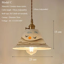 Axyaa Nordic Ceramic Pendant Lights with Brass Finish E27 Hanging Lamp