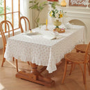 Axyaa Pastoral Fresh Green Plants Flowers Printed Table Cloth