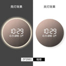 Axyaa Circular Decorative Human Body Induction Digital Clock Wall Lamp Living Room Wall