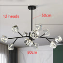 Axyaa Crystal Chandelier Dining Room Ceiling Light Luxury Pendant Lamp