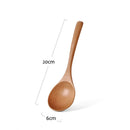 Axyaa Beech Long-handled Soup Spoon Set - Multifunctional Kitchen Tableware