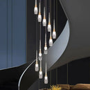 Axyaa Crystal Chandelier Stair Pendant Lamp Living Room Pendant Lights Interior Lighting