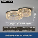 Axyaa Crystal Round LED Ceiling Light - Gold Finish for Elegant Indoor Spaces