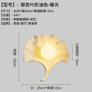 Axyaa Ginkgo Biloba Resin Wall Lamp LED: Art Decor for Bedroom, Living Room, Cafe