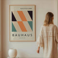 Axyaa Black & Orange Bauhaus Canvas Prints Geometric Wall Art Posters, Mid-century Modern.