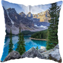 Axyaa Moonlit Waterfall Mountain Landscape Pillow Covers