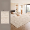 Axyaa Plush Cream Style Bedroom Carpet: Soft, Thick, Anti-Slip Floor Mat, Living Room Rug