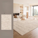Axyaa Plush Cream Style Bedroom Carpet: Soft, Thick, Anti-Slip Floor Mat, Living Room Rug