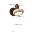 Axyaa Yellow Travertine Modern LED Wall Light Rotation Bedside Lamp