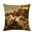 Axyaa Retro Horse Print Cushion Cover for Home Decor 45x45cm