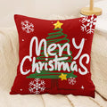 Axyaa Christmas Red Joyful Pillow for Bedroom & Living Room Decor
