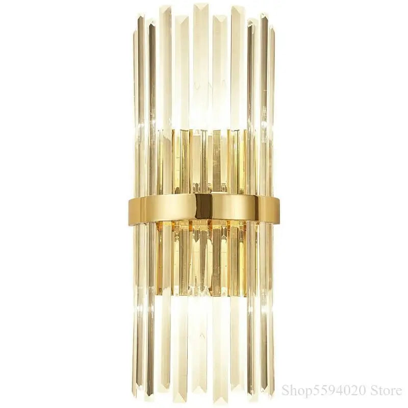 Axyaa Luxury Crystal Wall Lamp: Modern, Simple, Elegant Sconce for Home Décor